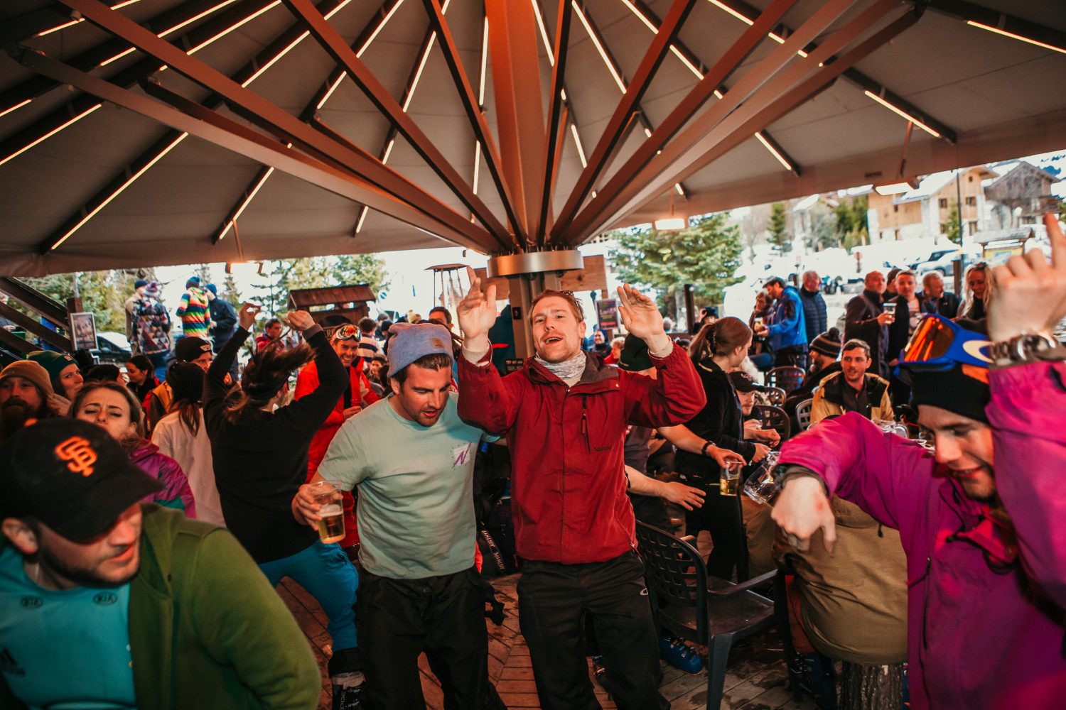 It's all fun under the big La Terrasse Umbrella